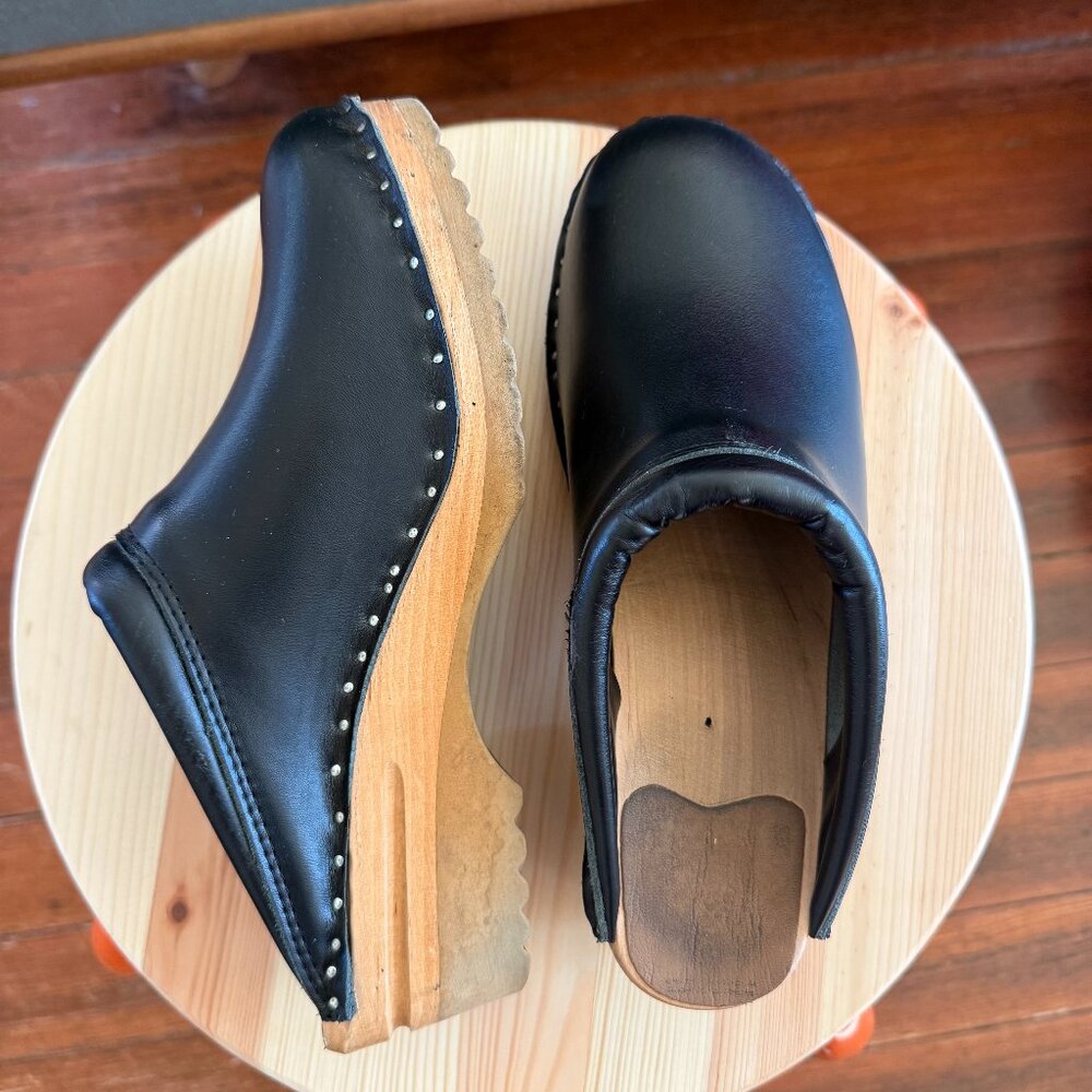 Troentorp Rembrandt Black Clogs, Women's size 39 (US Women’s 8.5/9 / Men’s 6) - Picture 4 of 15